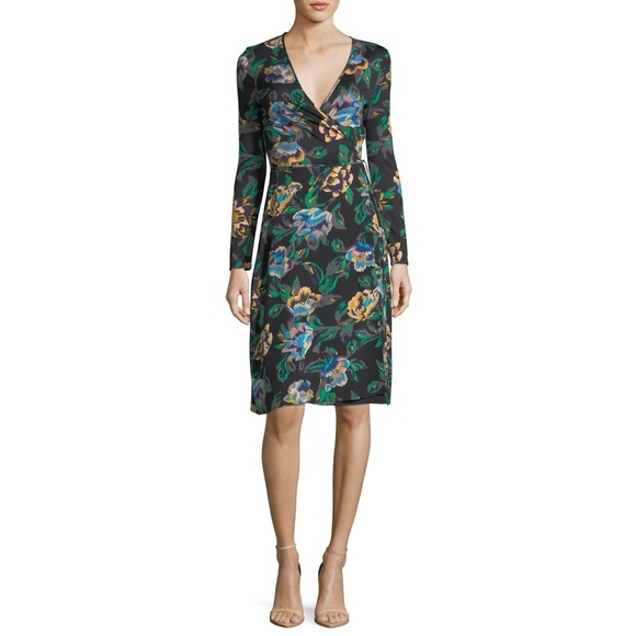 NWT Diane Von Furstenberg Long Sleeve Wrap Dress - Picture 7 of 7
